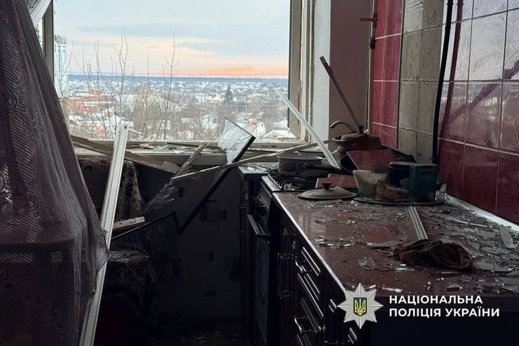 Понад 50 жителів Золотоноші повідомили в поліцію про пошкодження внаслідок ракетного удару