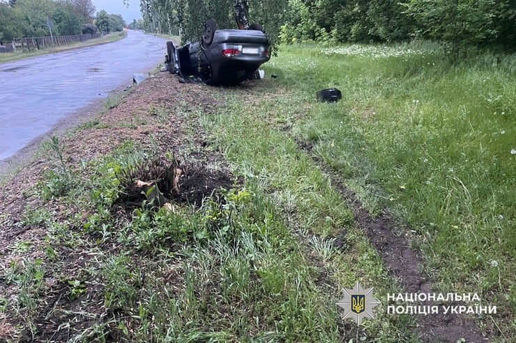 ДТП в Золотоноші з перекиданням автомобіля спричинила 32-річна п’яна жінка